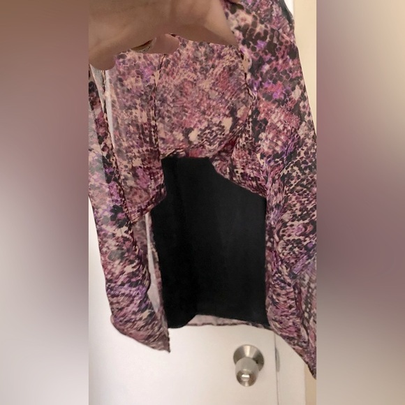 Show Me Your MuMu Purple Snake Print Mini Dress Size Medium - Picture 6 of 8